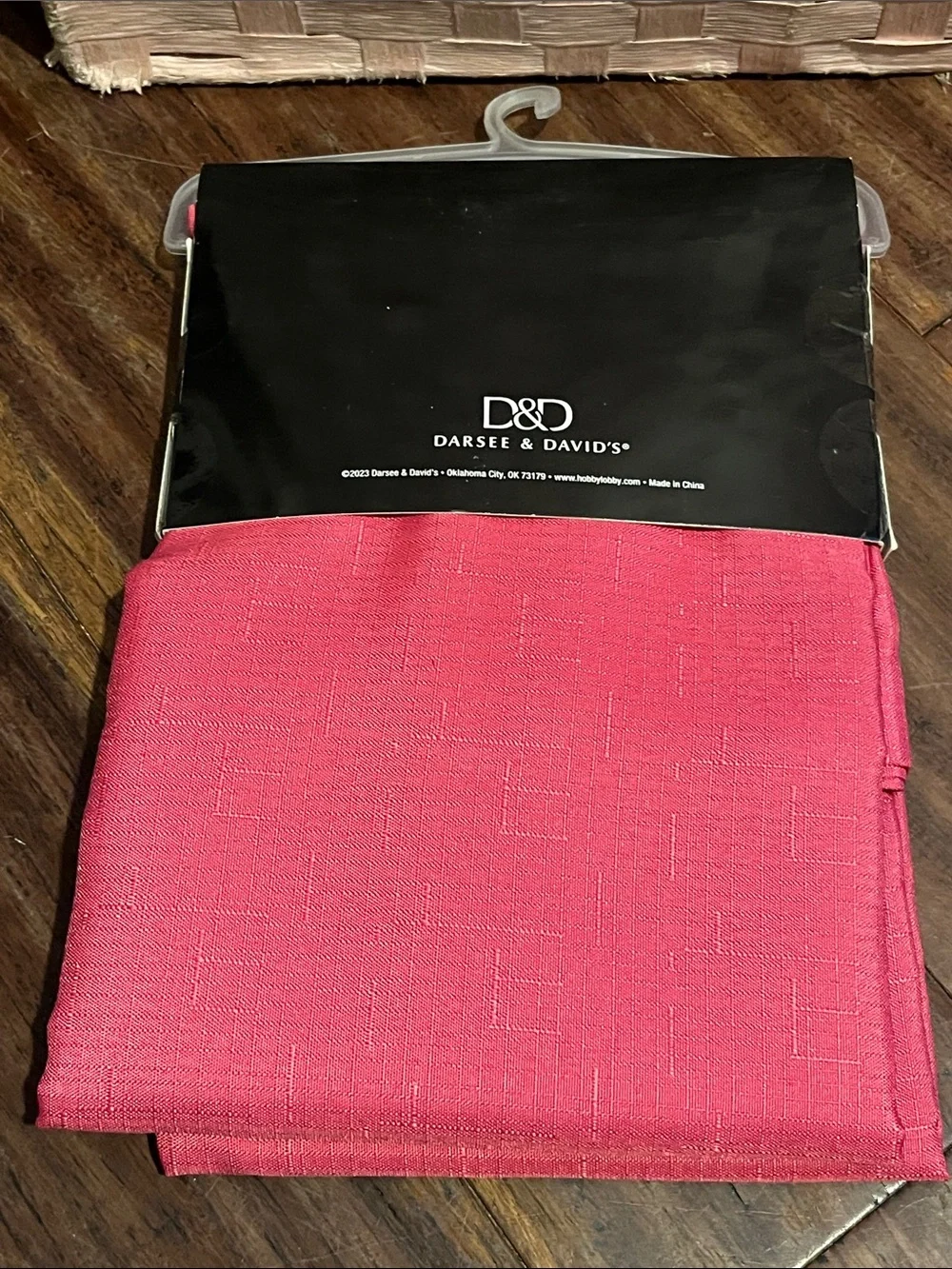 DARSEE & DAVID'S Pink Shower Curtain - Solid Textured Fabric